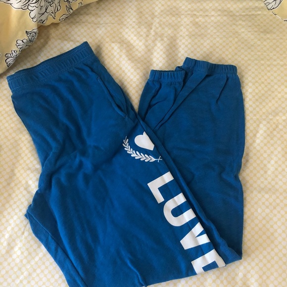 PINK Victoria's Secret Pants - VS PINK BLUE CAMPUS PANT PINK Victoria's Secret Pants - VS PINK BLUE CAMPUS PANT